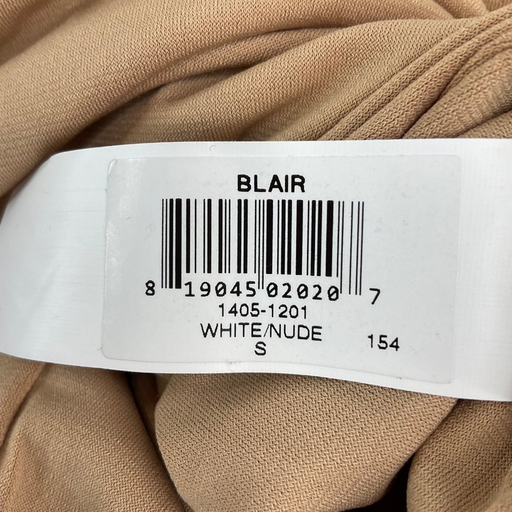 Dress the Population Dress Womens Sz S Blair Lace MiDi White Nude Msrp $269 - Picture 9 of 14